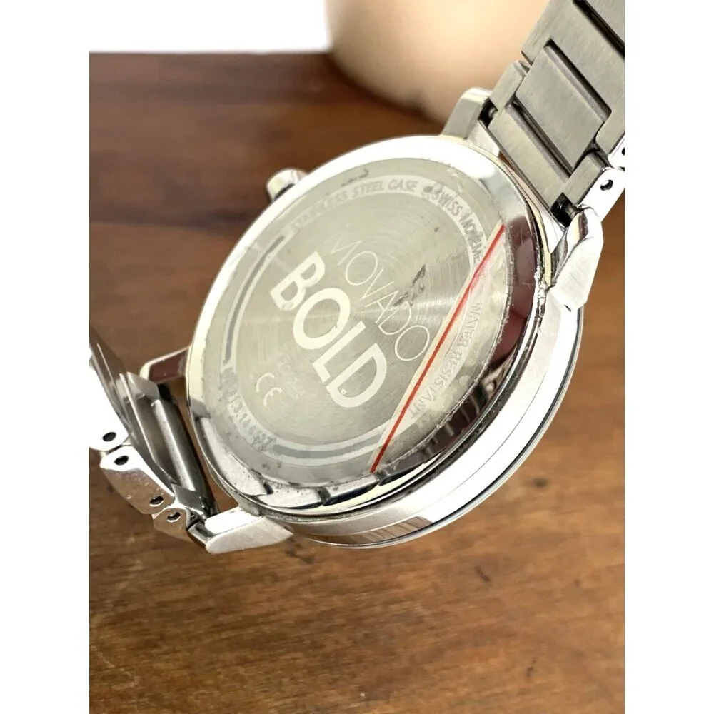 Movado Women's Watch 3600647 Bold Swiss Quartz Silver Dial Stainless Steel 34mm
